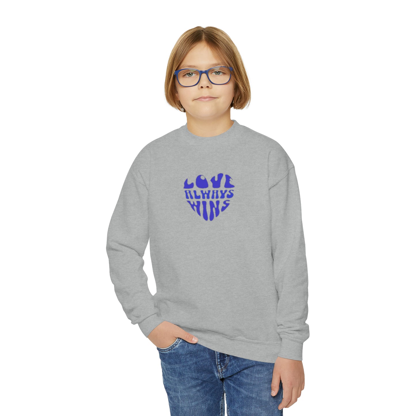 Youth Blue heart Sweatshirt