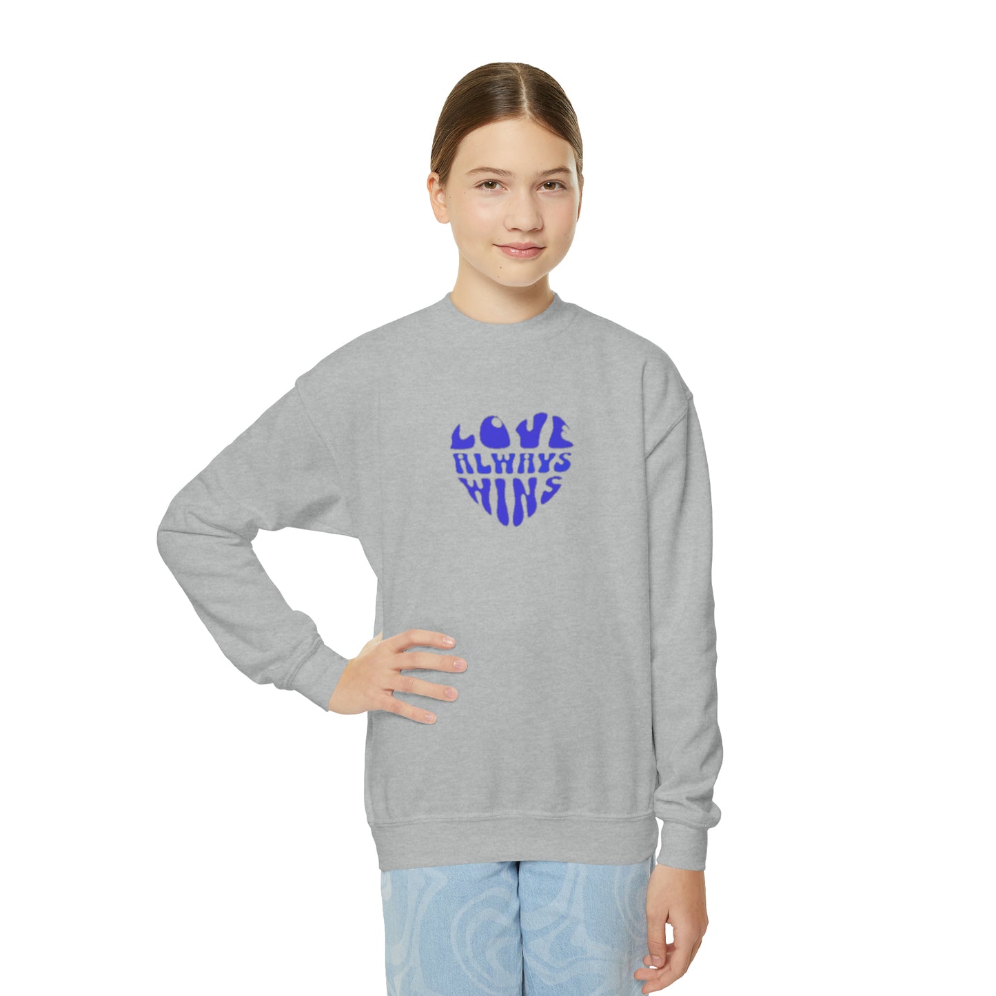 Youth Blue heart Sweatshirt