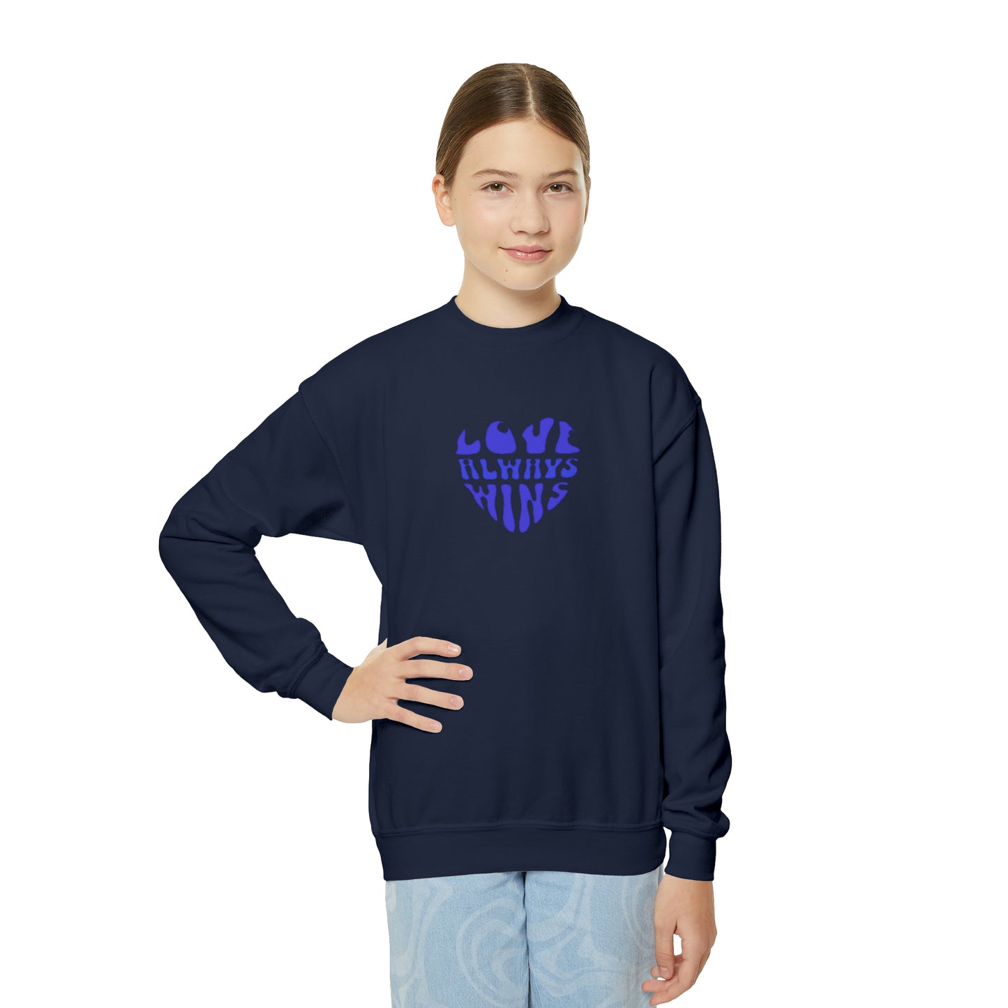 Youth Blue heart Sweatshirt