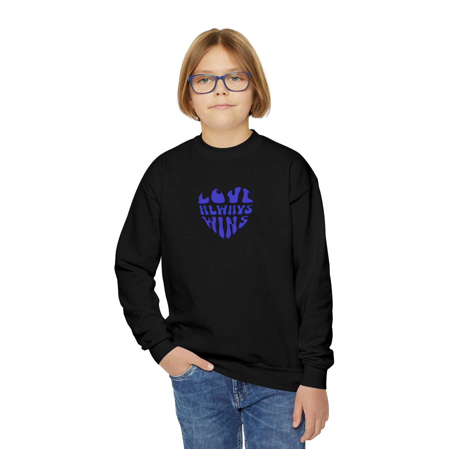 Youth Blue heart Sweatshirt