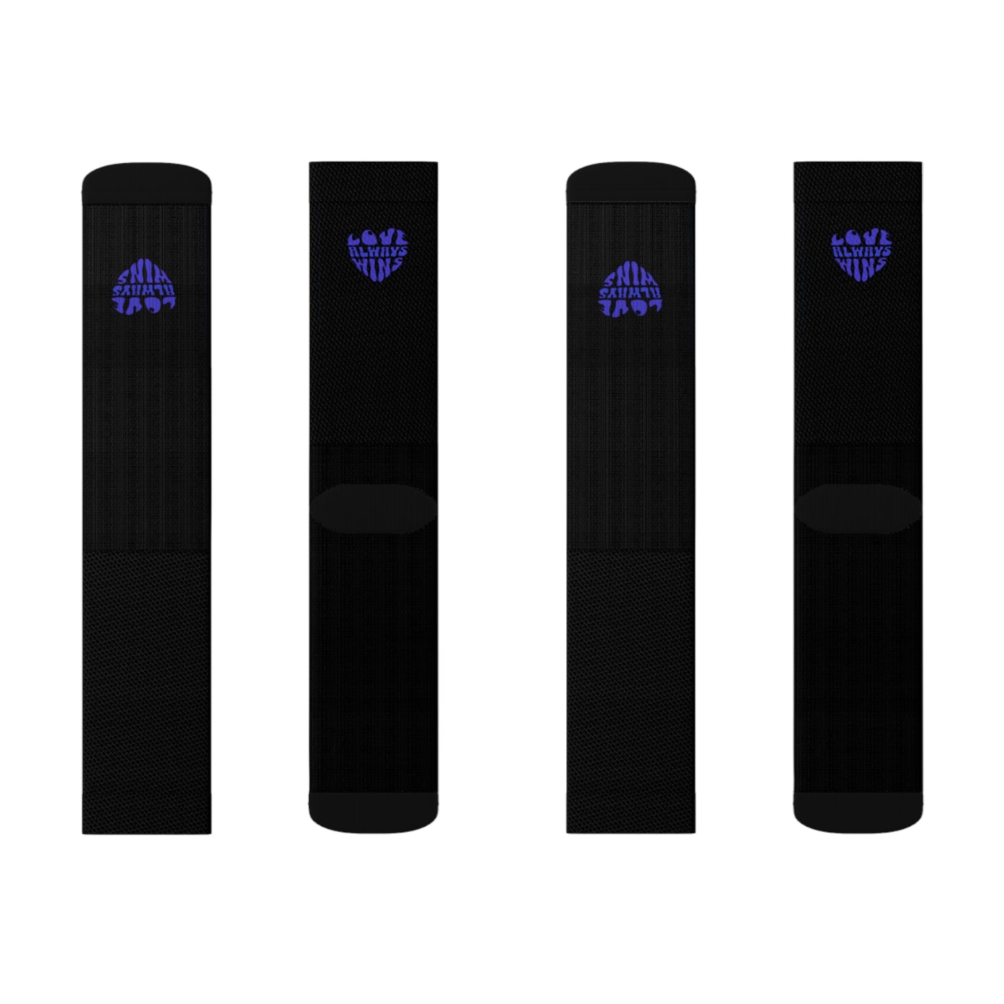 Sublimation Mid-calf black Socks