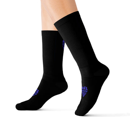 Sublimation Mid-calf black Socks