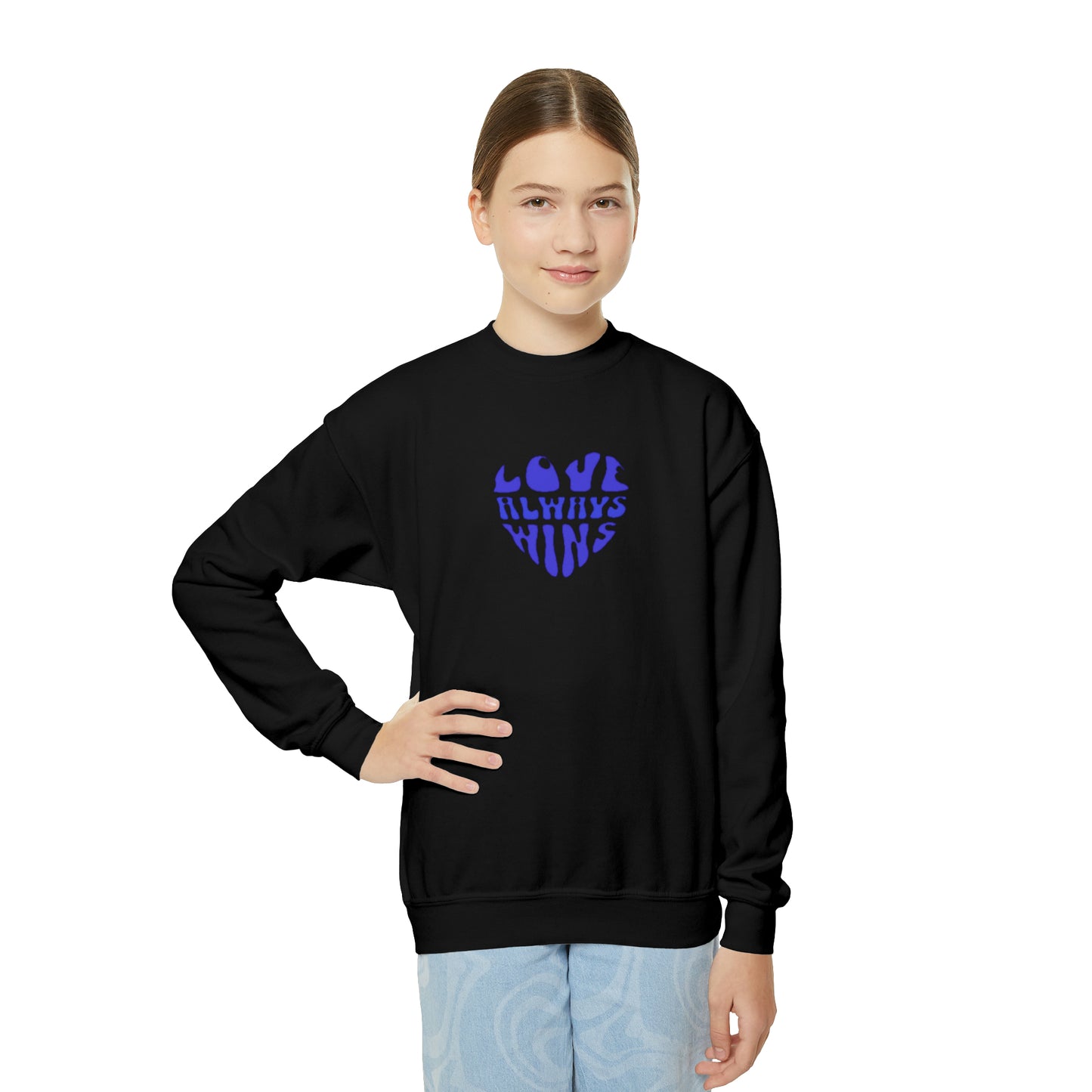 Youth Blue heart Sweatshirt