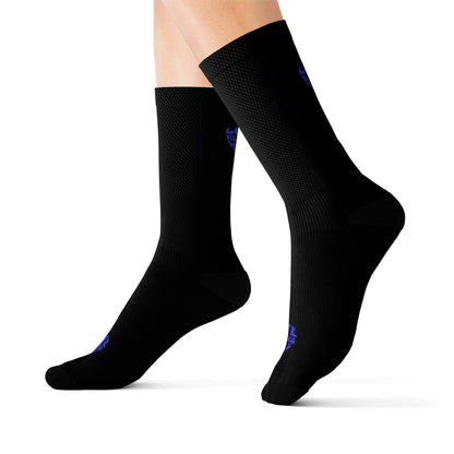 Sublimation Mid-calf black Socks