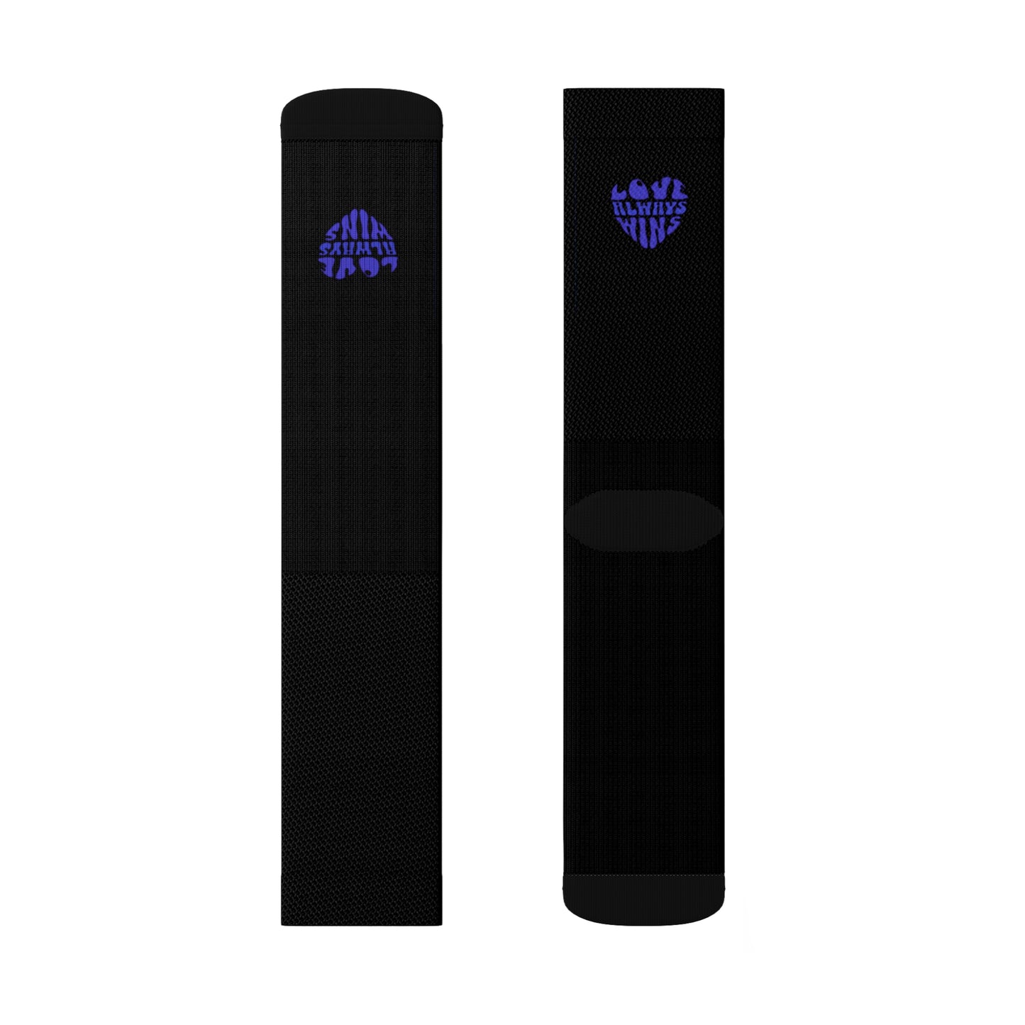 Sublimation Mid-calf black Socks