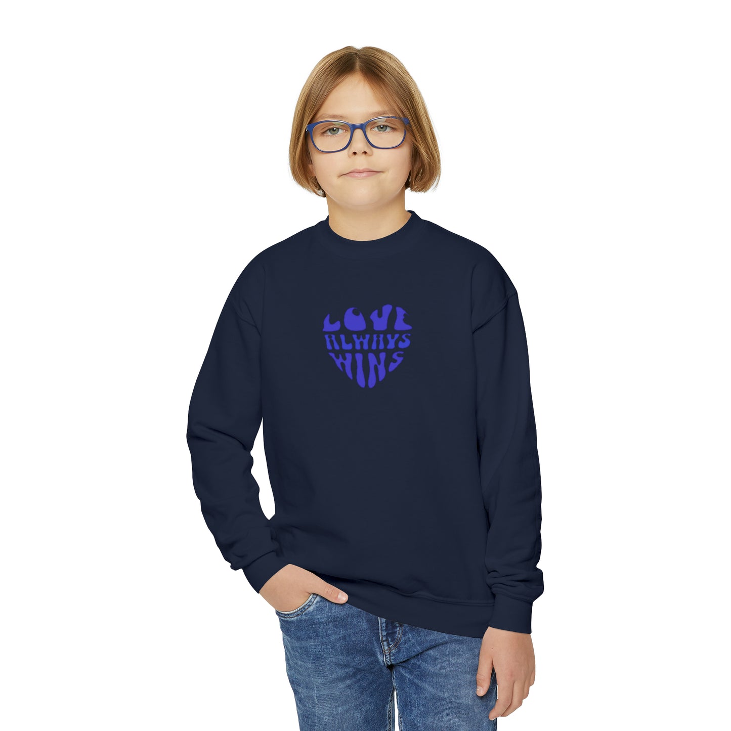 Youth Blue heart Sweatshirt