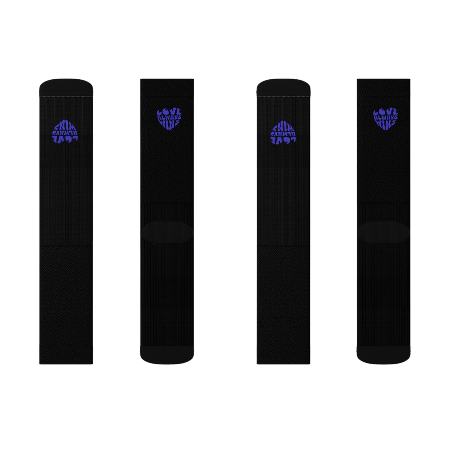 Sublimation Mid-calf black Socks