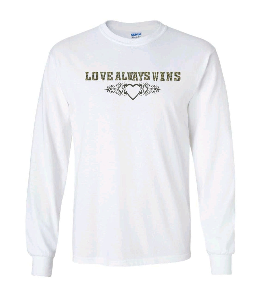 Long Sleeve White LAW Heart Tee